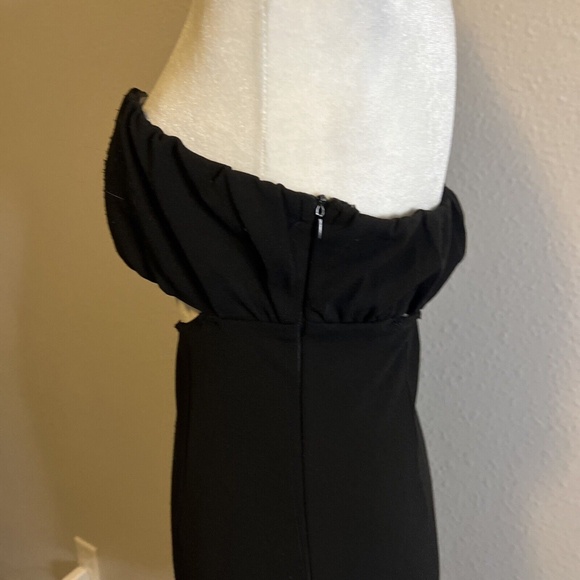 Princess Polly Black Strapless Mini Dress Open Side Size 6 - Picture 6 of 11